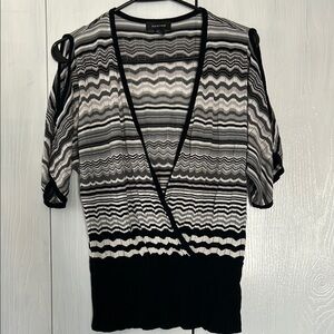 Black and White Striped Top